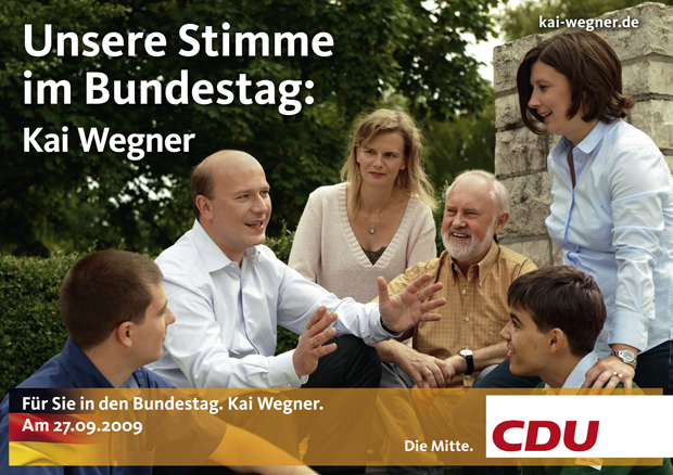 Wahlplakat CDU Wegner 2009